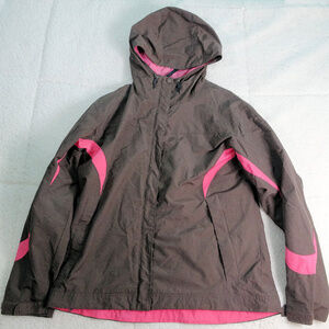 Columbia Brown/Pink Windbreaker Jacket Large